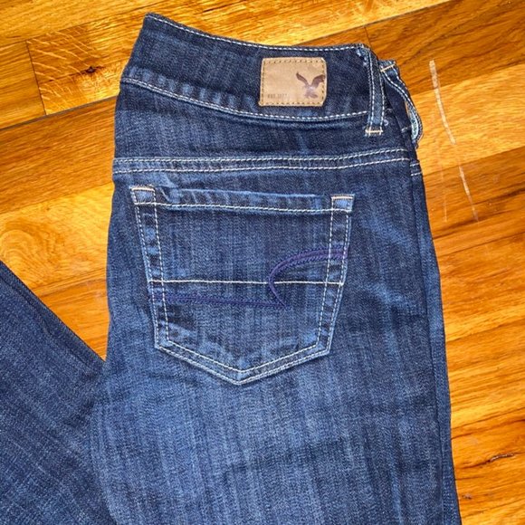 LAST CHANCE - American Eagle bootcut stretch jeans size 0 - Picture 3 of 8